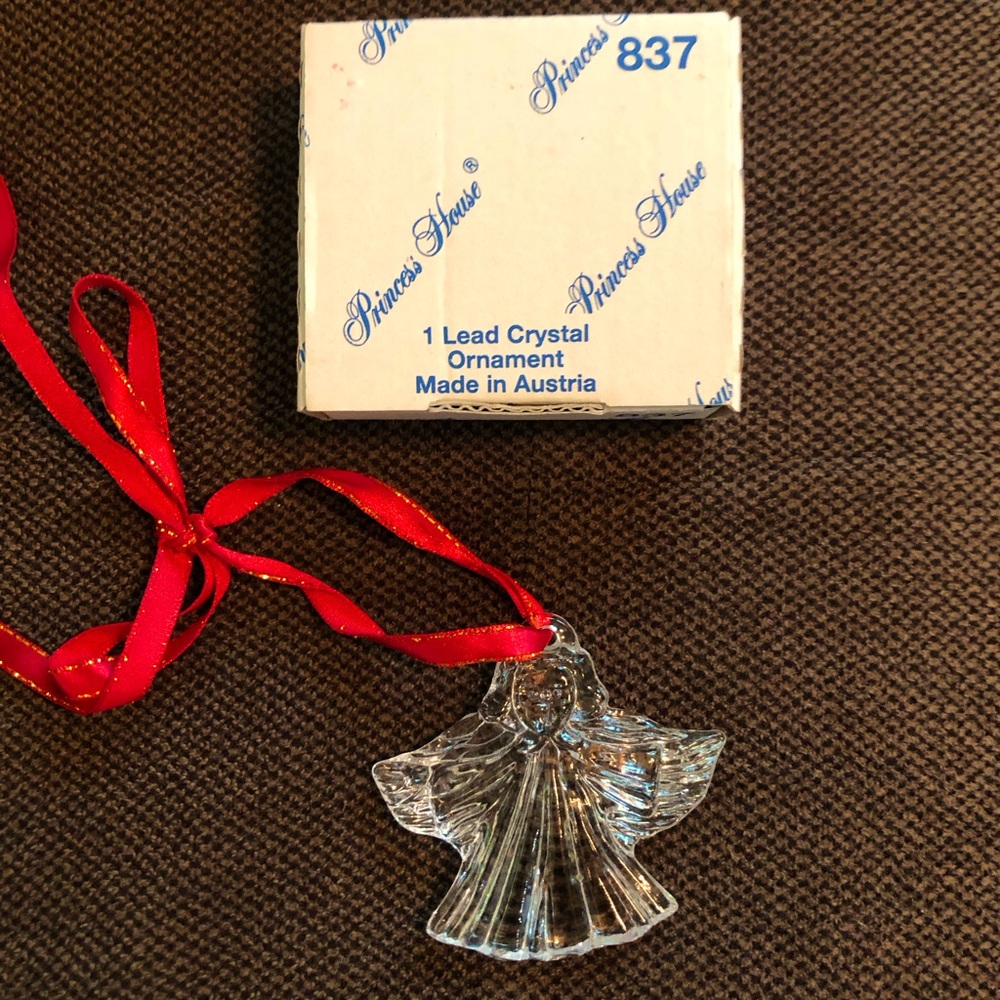 Princess House #837 Angel Lead Crystal Ornament with Box